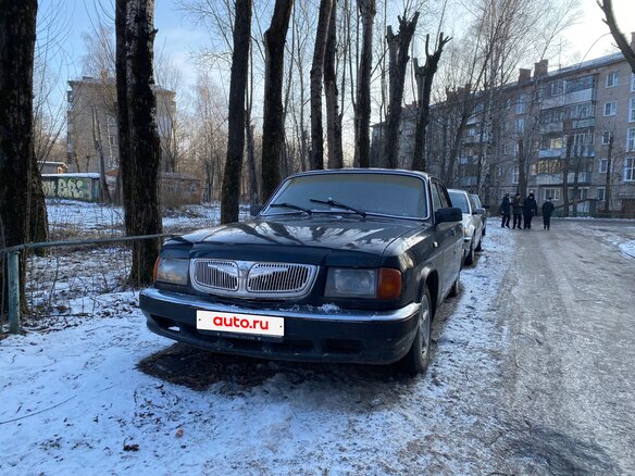 2000 ГАЗ 3110 «Волга», чёрный, 129000 рублей