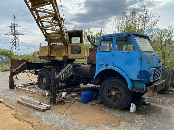 1985 МАЗ Автокраны, синий, 350000 рублей - вид 1