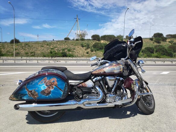 2006 Yamaha XV 1900, коричневый, 1200000 рублей - вид 10