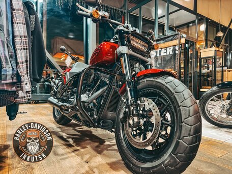 2021 Harley-Davidson Fat Bob, красный, 2050000 рублей, вид 4