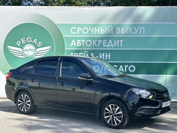 2023 Lada (ВАЗ) Granta I Рестайлинг, чёрный - вид 2