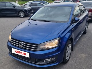 2018 Volkswagen Polo V Рестайлинг, синий, 1350000 рублей, вид 1