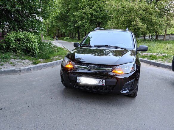 2017 Lada (ВАЗ) Kalina II, чёрный, 400000 рублей