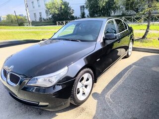 2008 BMW 5 серии 520i V (E60/E61) Рестайлинг, чёрный, 1100000 рублей, вид 1