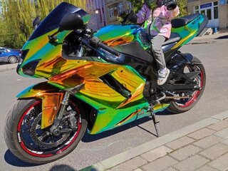 2007 Kawasaki ZX-6 Ninja, золотистый, 360000 рублей, вид 3