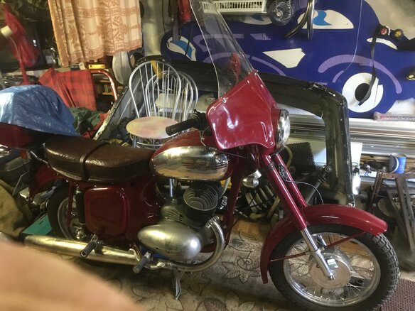 1967 Jawa 350/360, пурпурный, 120000 рублей - вид 3