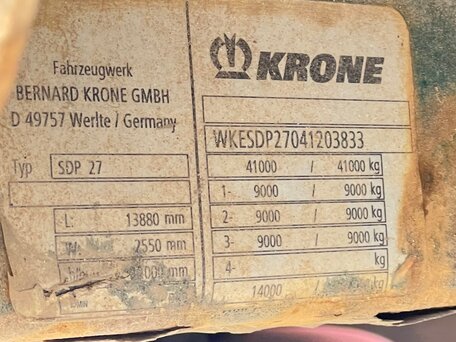 2004 Krone SDP 27, зелёный, 750000 рублей, вид 5