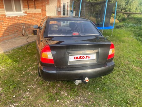 2008 Hyundai Accent ТагАЗ II, чёрный, 375000 рублей, вид 3