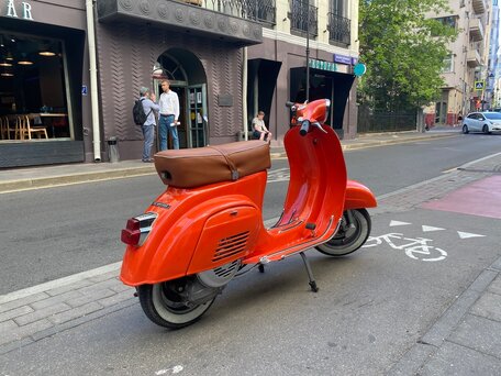1962 Vespa S 50, оранжевый, 500000 рублей, вид 2