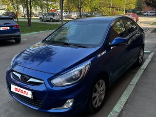2012 Hyundai Solaris I, синий, 599999 рублей, вид 1