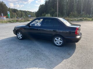 2007 Hyundai Accent ТагАЗ II, чёрный, 350000 рублей, вид 4