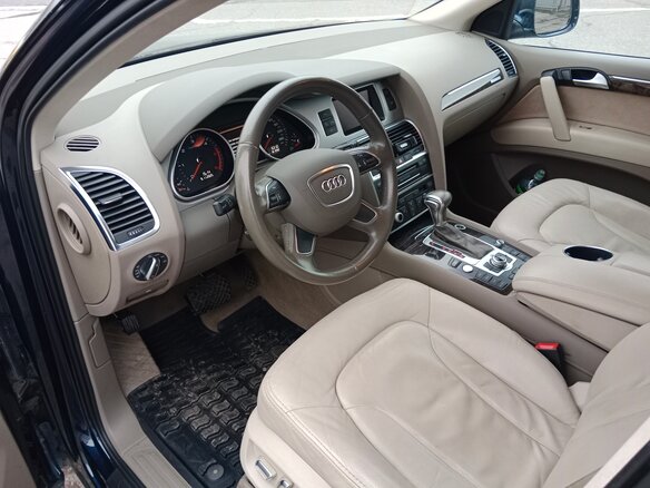 2014 Audi Q7 I (4L) Рестайлинг, синий, 3350000 рублей - вид 6