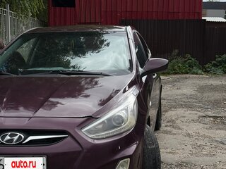 2014 Hyundai Solaris I Рестайлинг, фиолетовый, 539000 рублей, вид 4