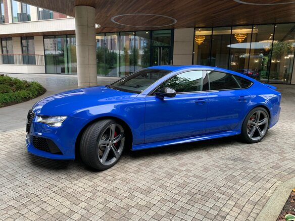 2015 Audi RS 7 I (4G) Рестайлинг, синий - вид 2