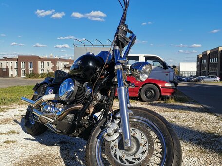 1998 Yamaha XVS400 Drag Star, чёрный, 363000 рублей, вид 1