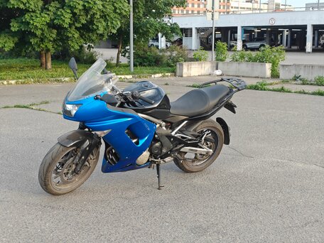 2006 Kawasaki ER-6F (Ninja 650R), синий, 345000 рублей, вид 5