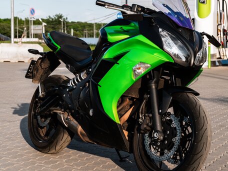 2014 Kawasaki ER-6F (Ninja 650R), зелёный, 495000 рублей, вид 1