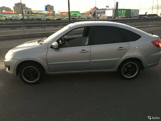 2014 Lada (ВАЗ) Granta I, серебристый, 570000 рублей, вид 4