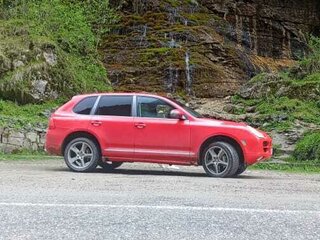 2006 Porsche Cayenne S I (955), красный, 950000 рублей, вид 5