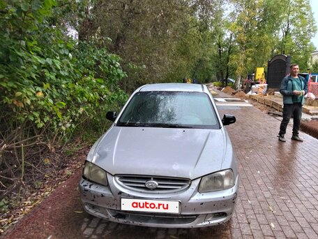 2008 Hyundai Accent ТагАЗ II, серебристый, 130000 рублей, вид 1