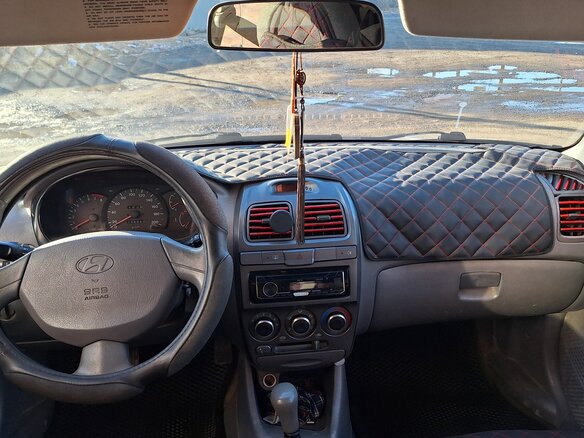 2005 Hyundai Accent ТагАЗ II, бежевый, 399000 рублей - вид 8