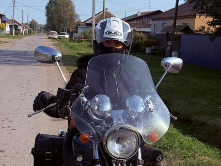 1990 Yamaha XV750 Virago, синий, 300000 рублей, вид 3