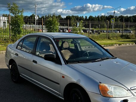 2002 Honda Civic VII, серебристый, 490000 рублей, вид 5
