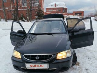 2008 Hyundai Accent ТагАЗ II, чёрный, 500000 рублей, вид 2