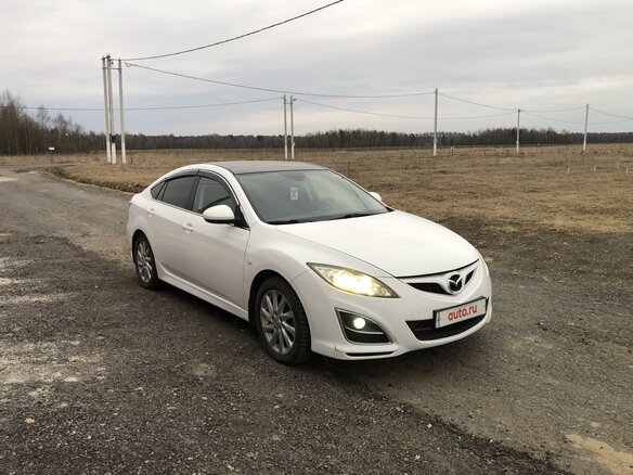 2012 Mazda 6 II (GH) Рестайлинг, белый, 900000 рублей - вид 1