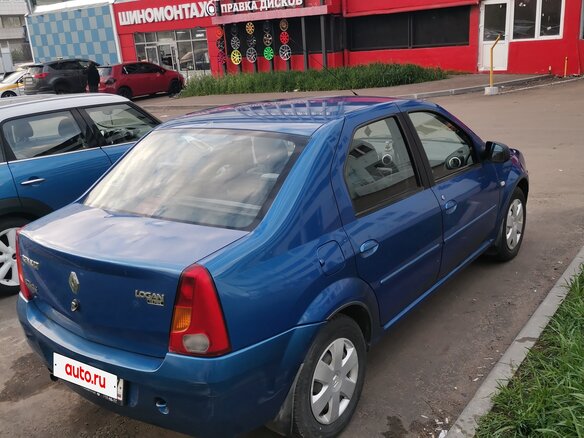 2007 Renault Logan I, синий, 400000 рублей - вид 2