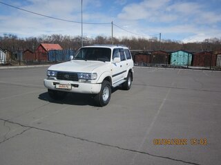 1996 Toyota Land Cruiser 80 Series Рестайлинг, белый, 1950000 рублей, вид 1
