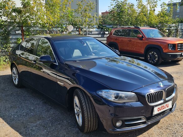 2014 BMW 5 серии 520i VI (F10/F11/F07) Рестайлинг, синий, 1650000 рублей - вид 2