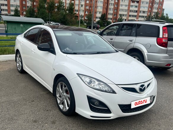 2011 Mazda 6 II (GH) Рестайлинг, белый, 1200000 рублей - вид 2