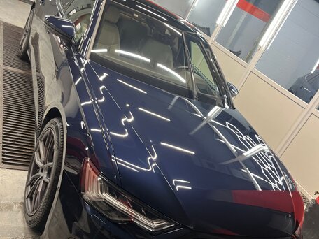 2018 Audi A6 55 TFSI V (C8), синий, 4370000 рублей, вид 4