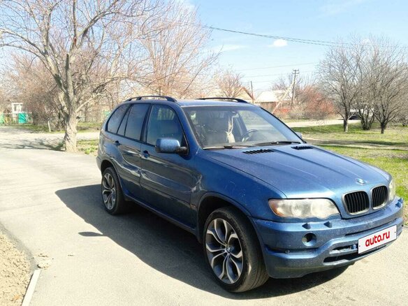 2001 BMW X5 3.0i I (E53), синий, 1200000 рублей - вид 2