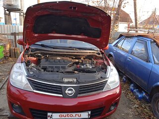 2008 Nissan Tiida I, красный, 600000 рублей, вид 3