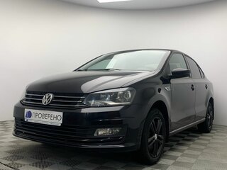 2016 Volkswagen Polo V Рестайлинг, чёрный, 1028000 рублей, вид 3