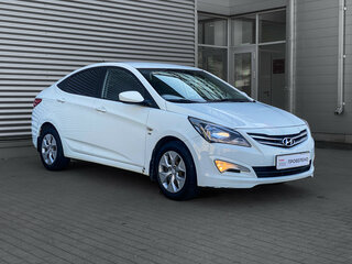 2015 Hyundai Solaris I Рестайлинг, белый, 978000 рублей, вид 3