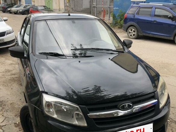 2014 Lada (ВАЗ) Granta I, чёрный, 450000 рублей