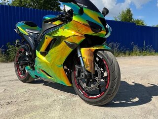 2007 Kawasaki ZX-6 Ninja, золотистый, 360000 рублей, вид 2