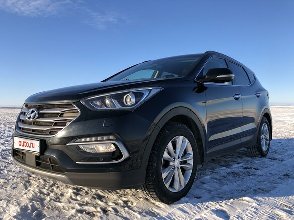 2017 Hyundai Santa Fe III Рестайлинг, чёрный
