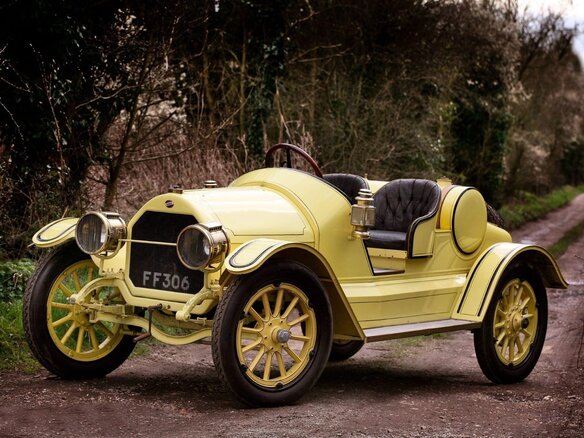 1914 Overland Roadster, жёлтый - вид 5