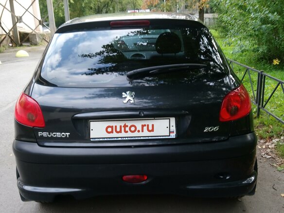 2007 Peugeot 206, чёрный - вид 3