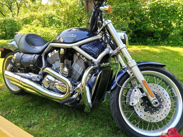 2008 Harley-Davidson V-Rod, синий - вид 1