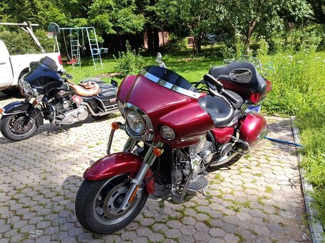 2009 Kawasaki VN1700 Vulcan, красный, 600000 рублей, вид 3