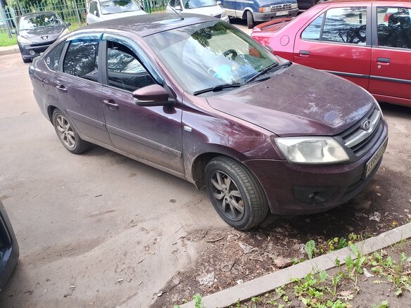 2015 Lada (ВАЗ) Granta I, пурпурный, 375000 рублей - вид 5