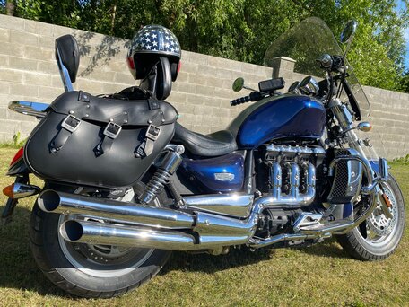 2009 Triumph Rocket 3, синий, 1150000 рублей, вид 4