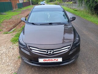 2015 Hyundai Solaris I Рестайлинг, коричневый, 955000 рублей, вид 3