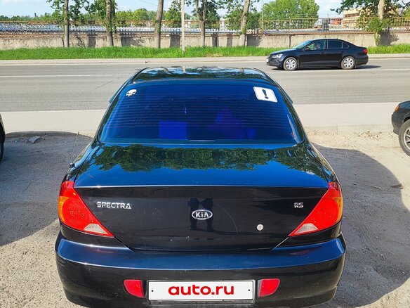 2007 Kia Spectra I Рестайлинг 2, чёрный - вид 4
