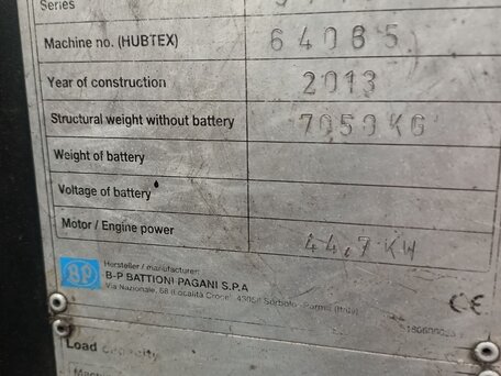 2013 Hubtex DQ 30-E, жёлтый, 2110188 рублей, вид 3